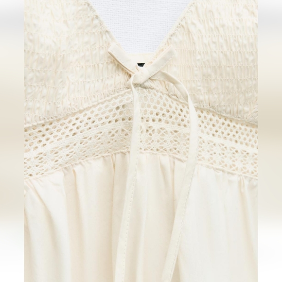 BNWT! Zara POPLIN MIDI DRESS in Ecru - Picture 8 of 9